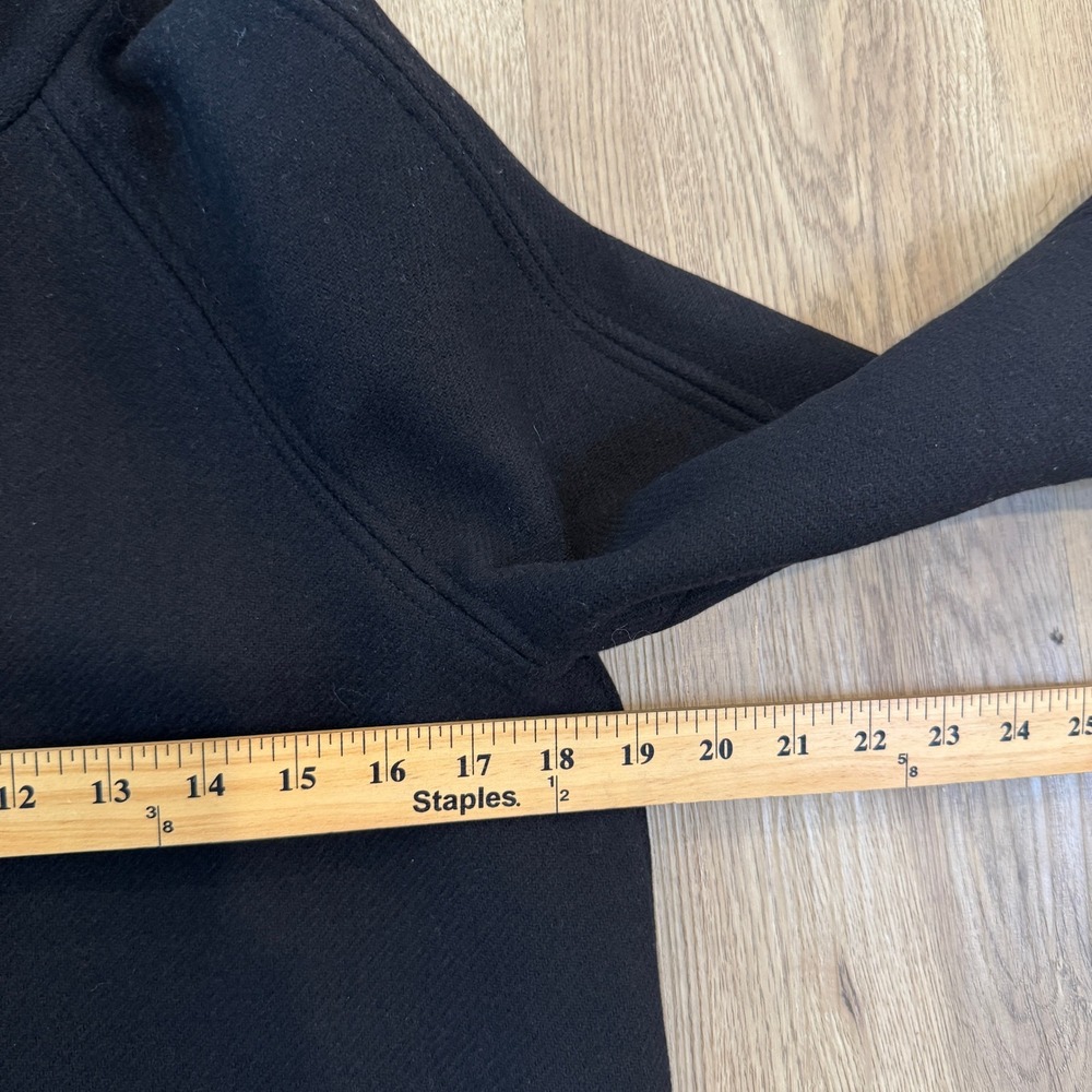 Madewell Estate Cocoon Coat Black Wool Blend In Insuluxe Fabric Peacoat Size XXS - Picture 7 of 13